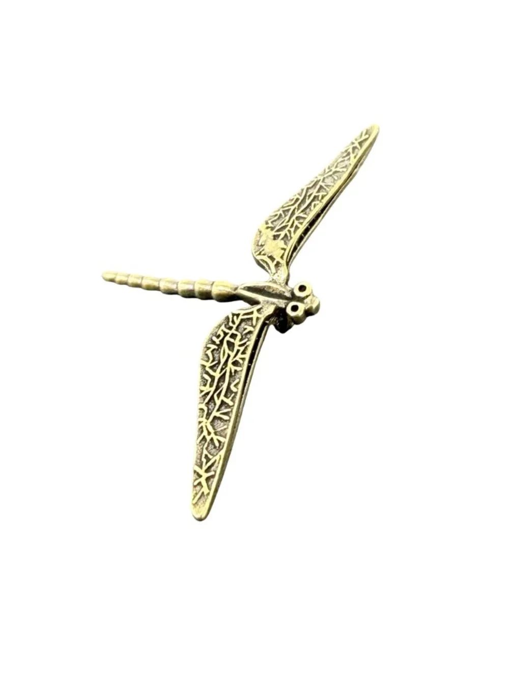 Miniature‎ Brass Dragonfly Spirit Animal Transformation Change Lightness Totem
